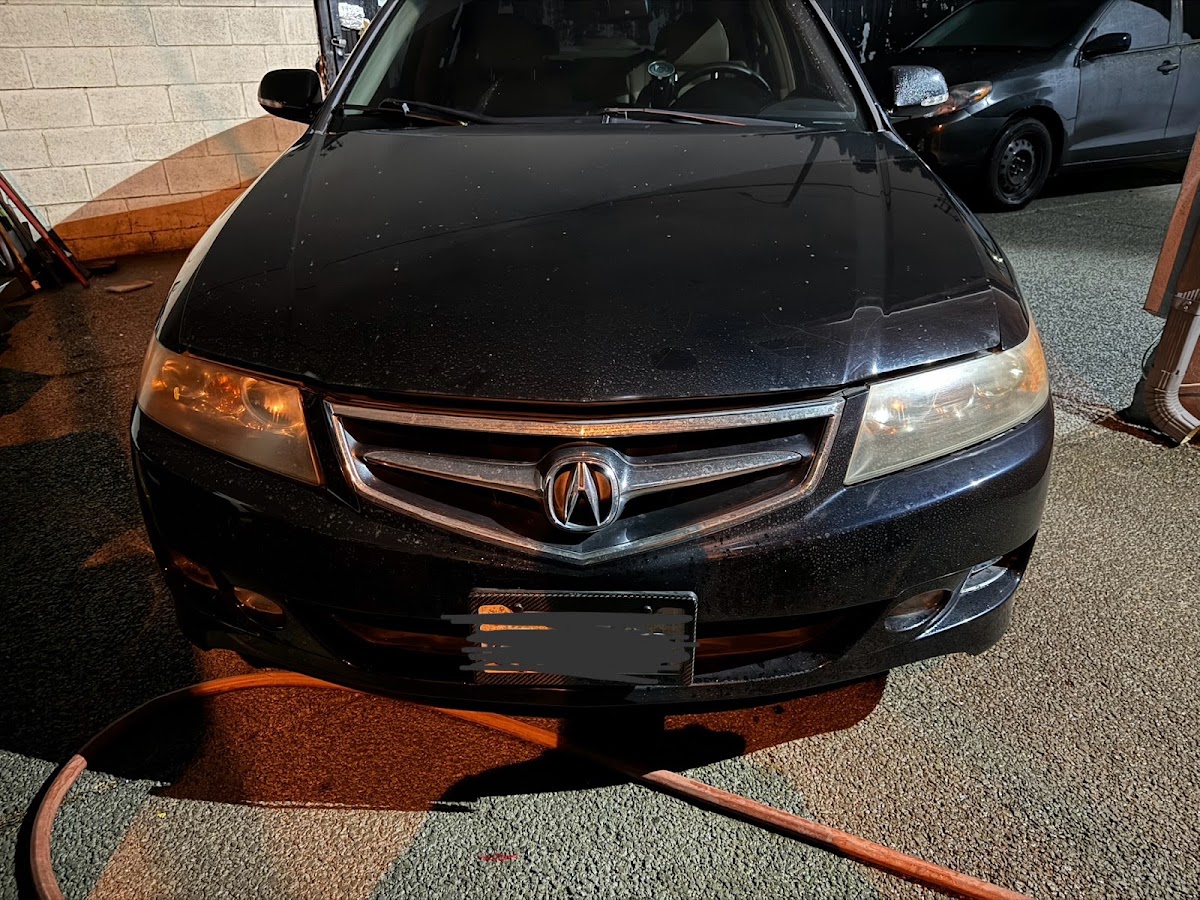 Car in for tire and wheel service